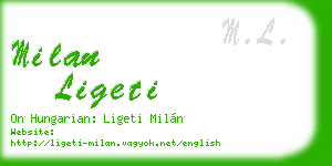 milan ligeti business card